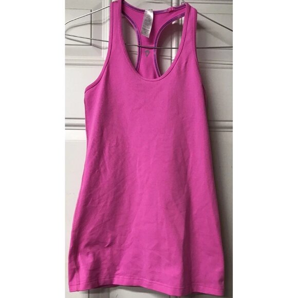 EUC Ivivva Lululemon Sz 12 Girls Pink Stretch Tank Top Racerback IG1460Y - Picture 1 of 5